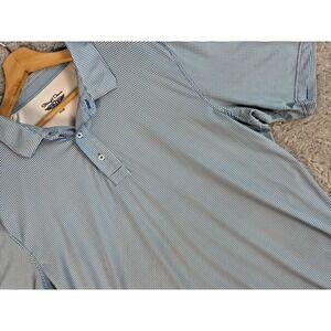 Straight Down Men's  Performance Golf Polo Shirt Blue‎ Size XL